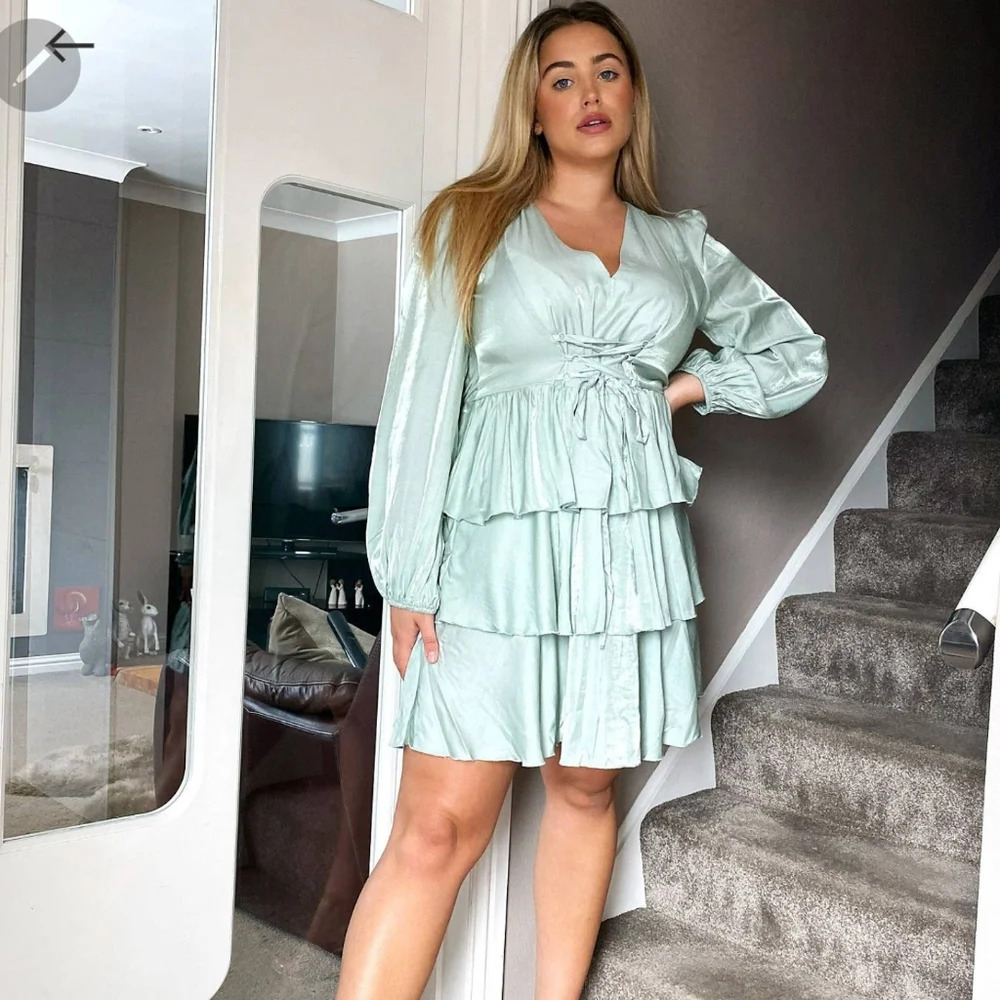 Asos fortune ruffle mini skater dress.Size 14